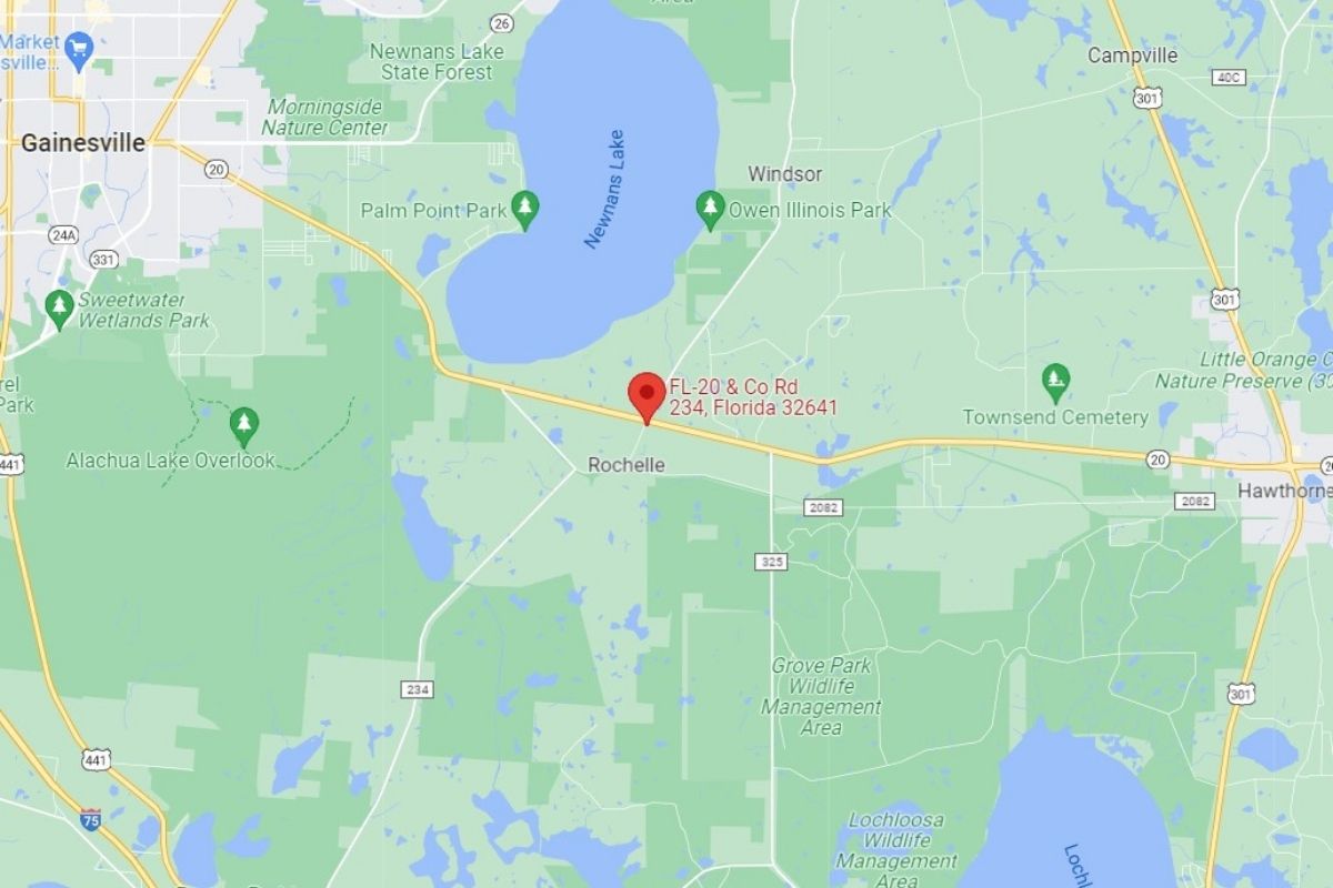 State Road 20 and County Road 234 map