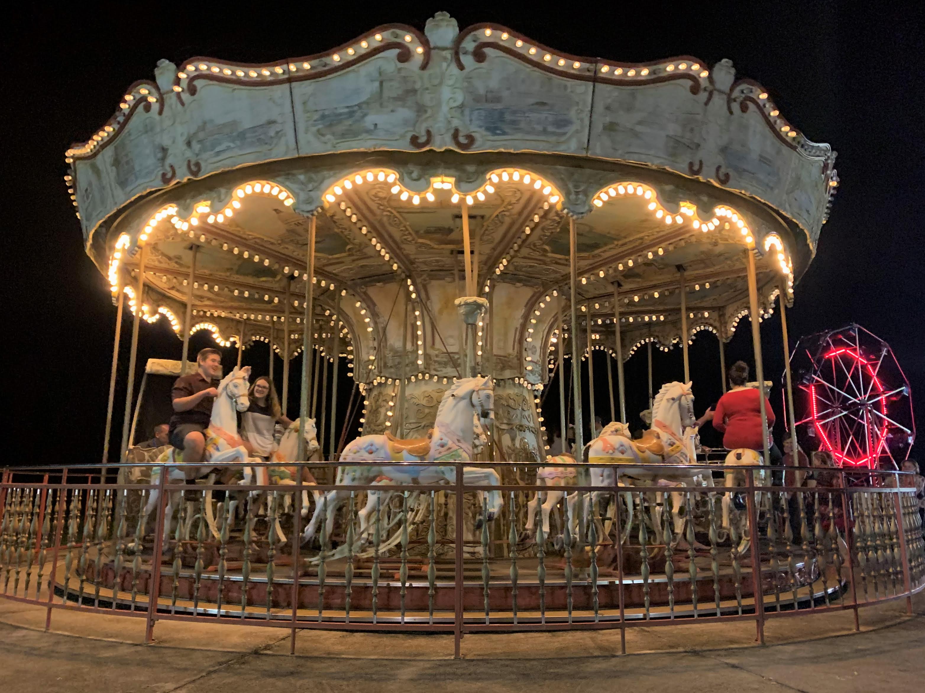 100-year-old elegant carousel imported from Italy