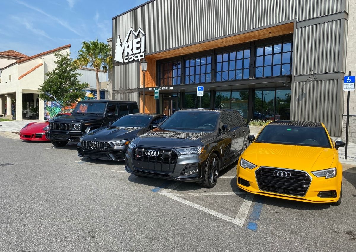 European cars on display at Butler Plaza show Saturday including these vehicles