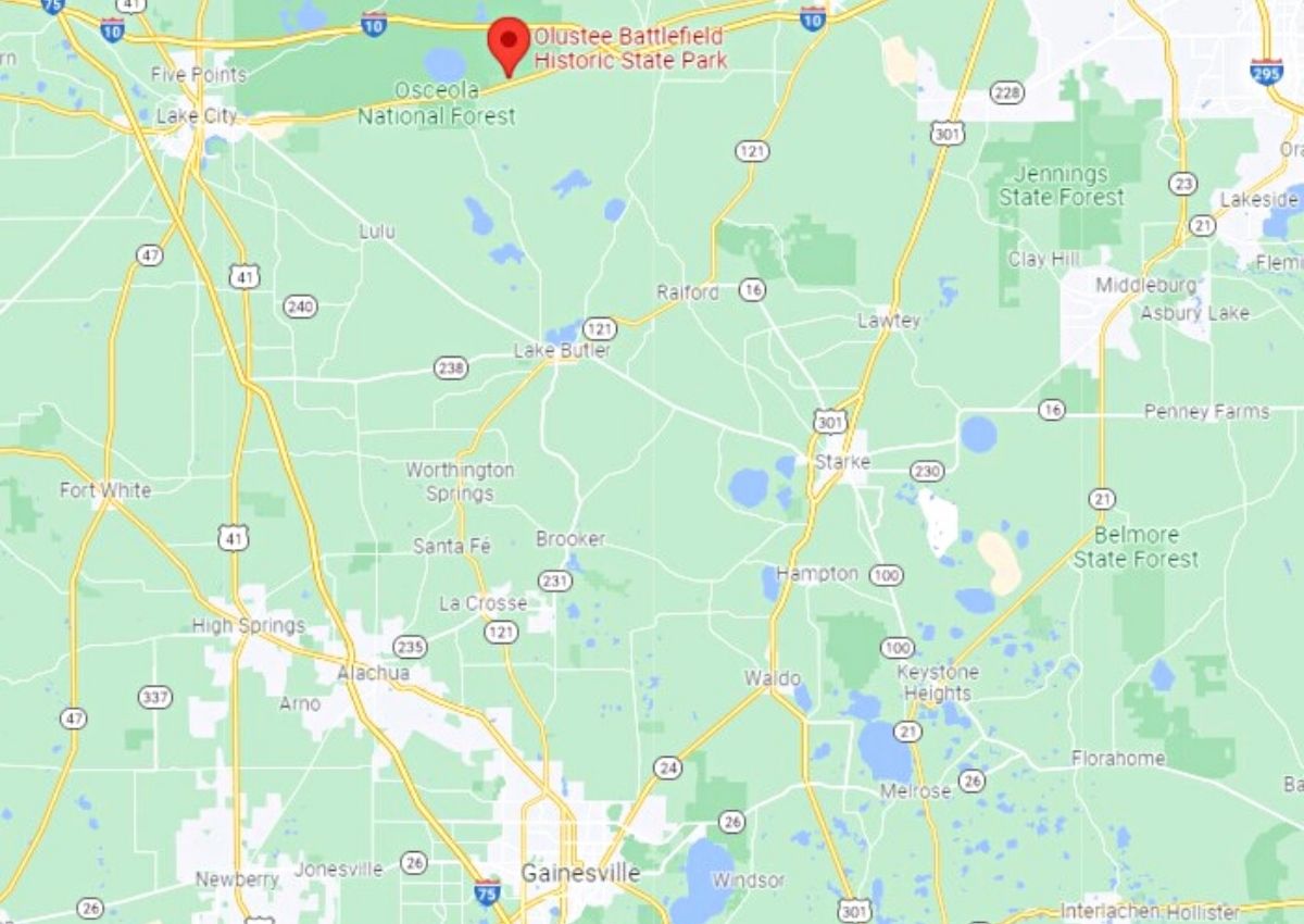 Olustee Battlefield Historic State Park map