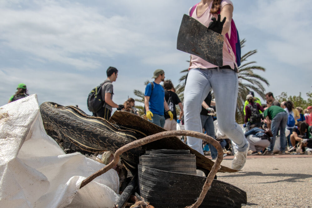 Cleanup crew picking up trash