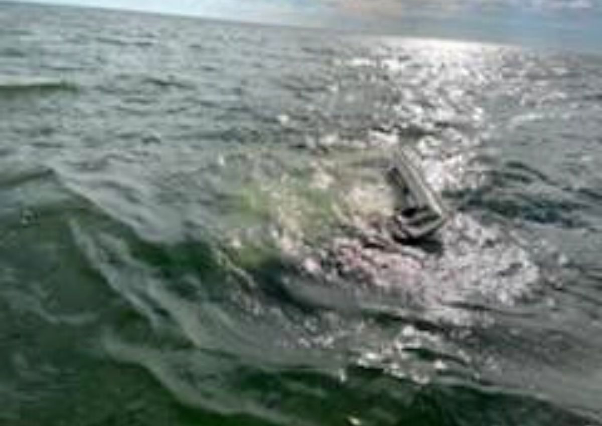 Cedar Key partially-submerged boat