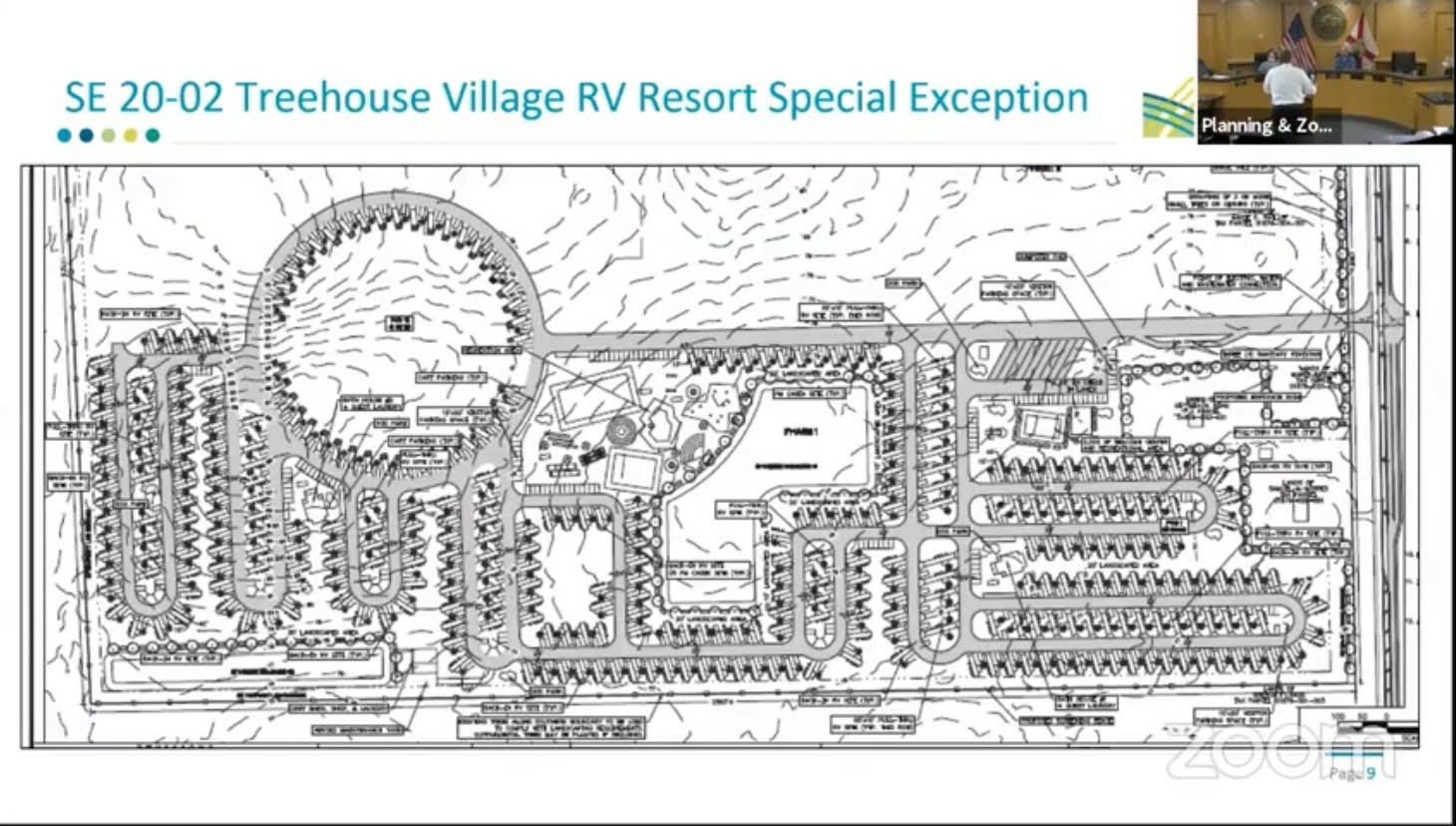 Blueprint of potential RV park