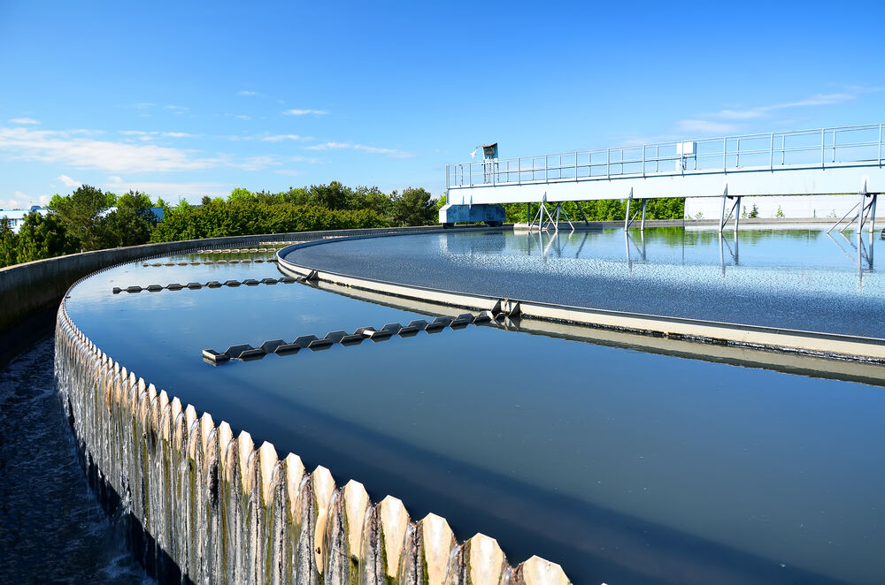 Modern wastewater treatment plant