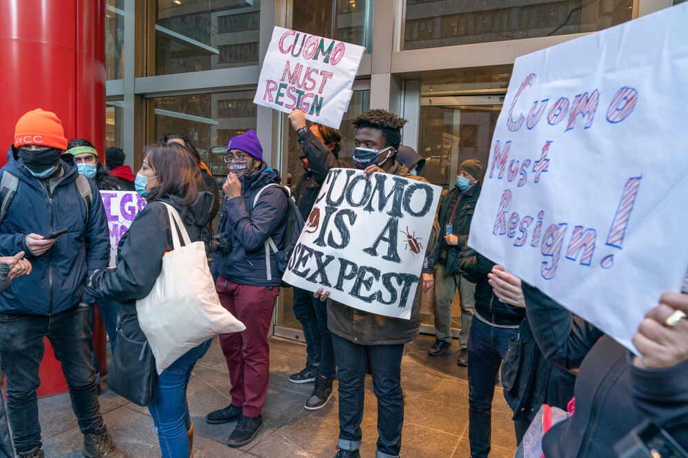 Andrew Cuomo protesters in New York City
