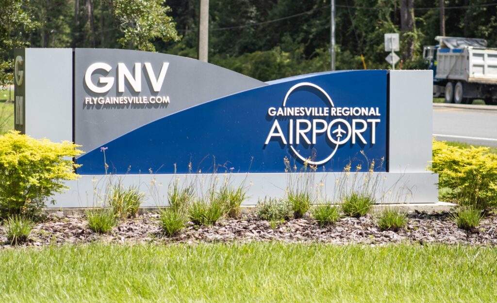 Gainesville Regional Airport sign