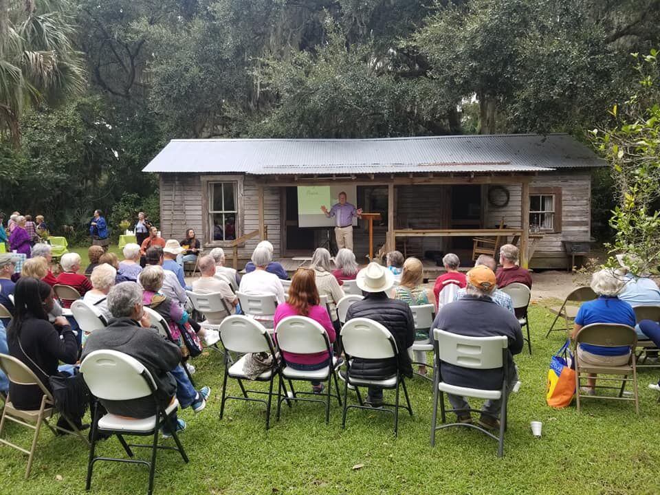 A writer's talk atMarjorie Kinnan Rawlings Historic State Park in 2019.