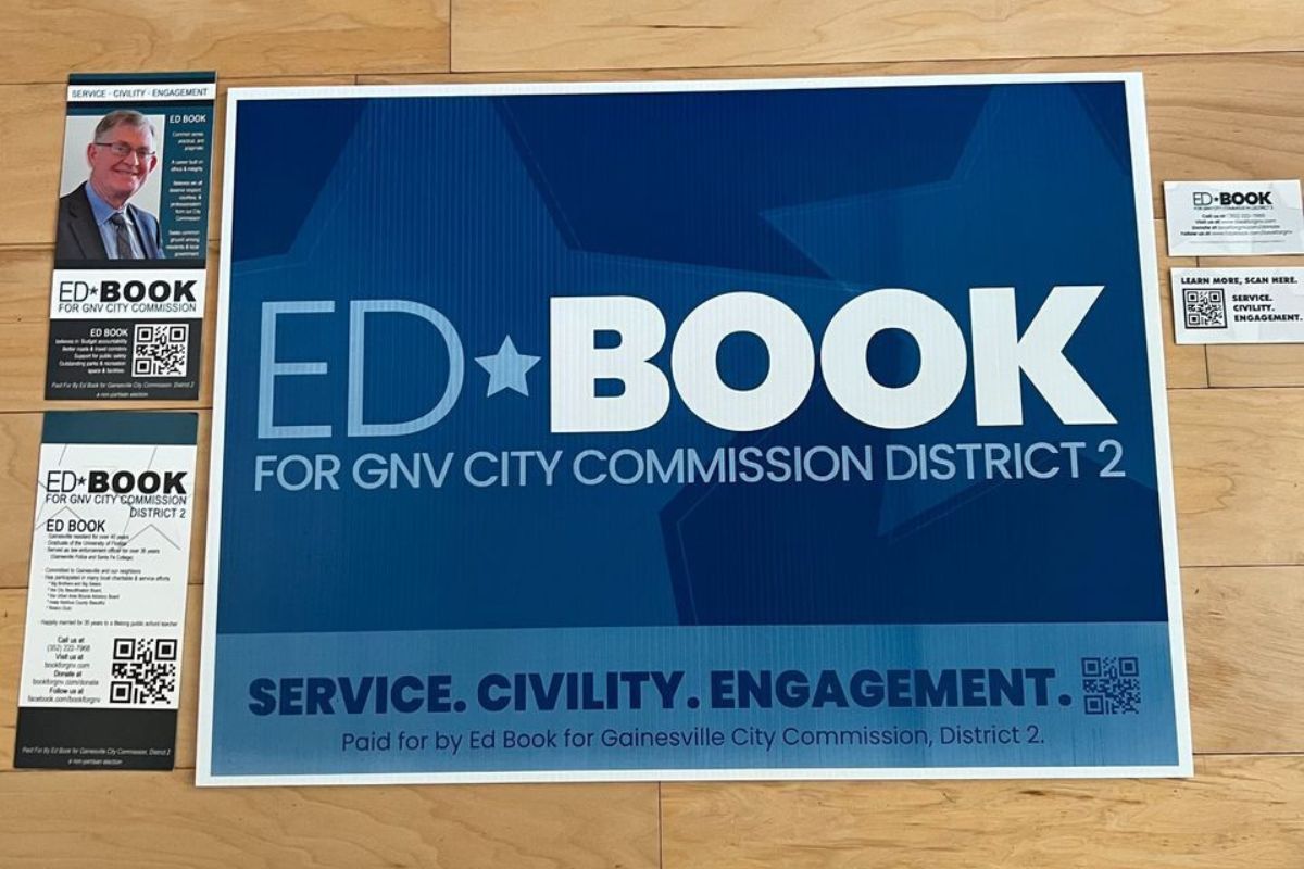 Ed Book Gainesville City Commission District 2 campaign election materials