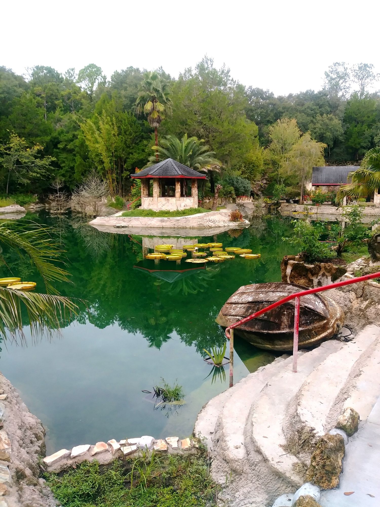 Cedar Lakes Woods and Gardens gazebo by the water