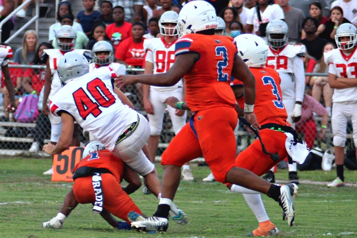 Williston's Carlos Guzman runs for first down