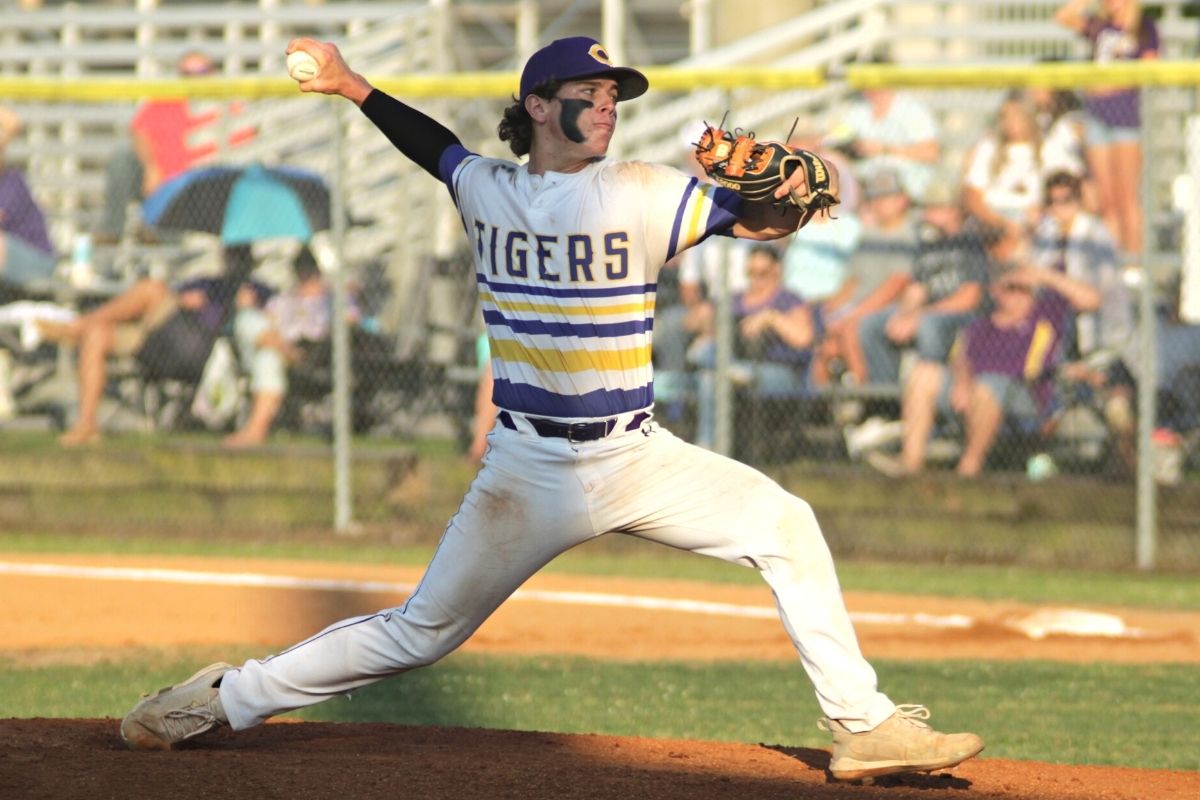 Columbia's Truitt Todd pitching