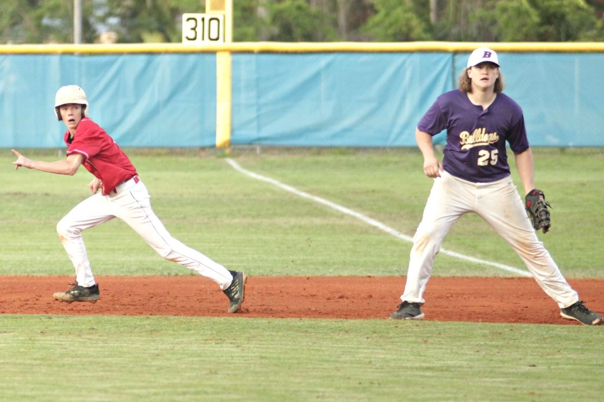 Dixie County's Kade McCaskill stole two bases