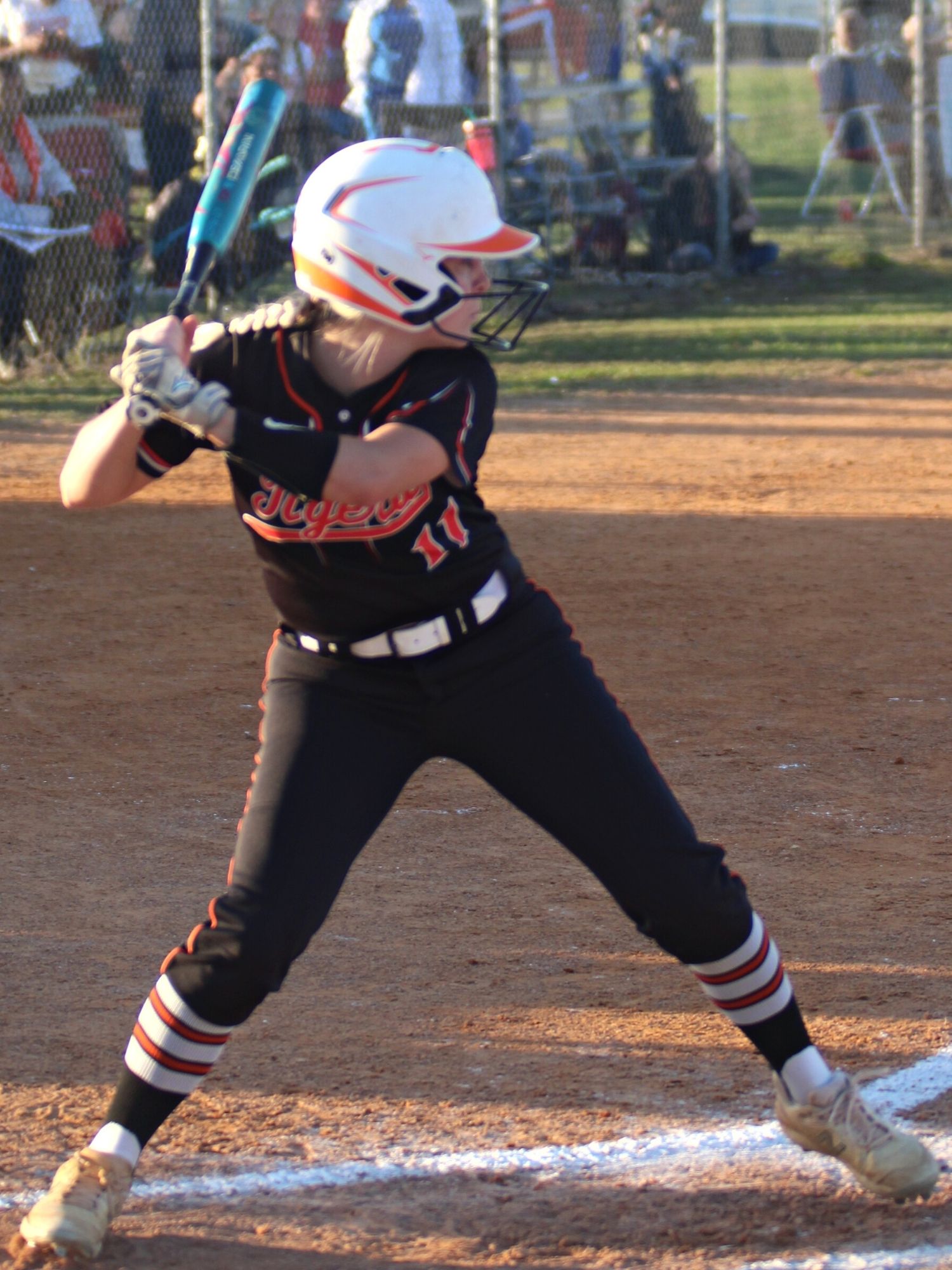 Trenton outfielder Shaylyn Parish at bat