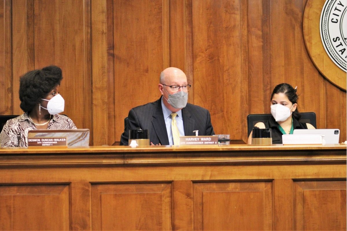 Commissioner Harvey Ward speaks at Thursday's meeting