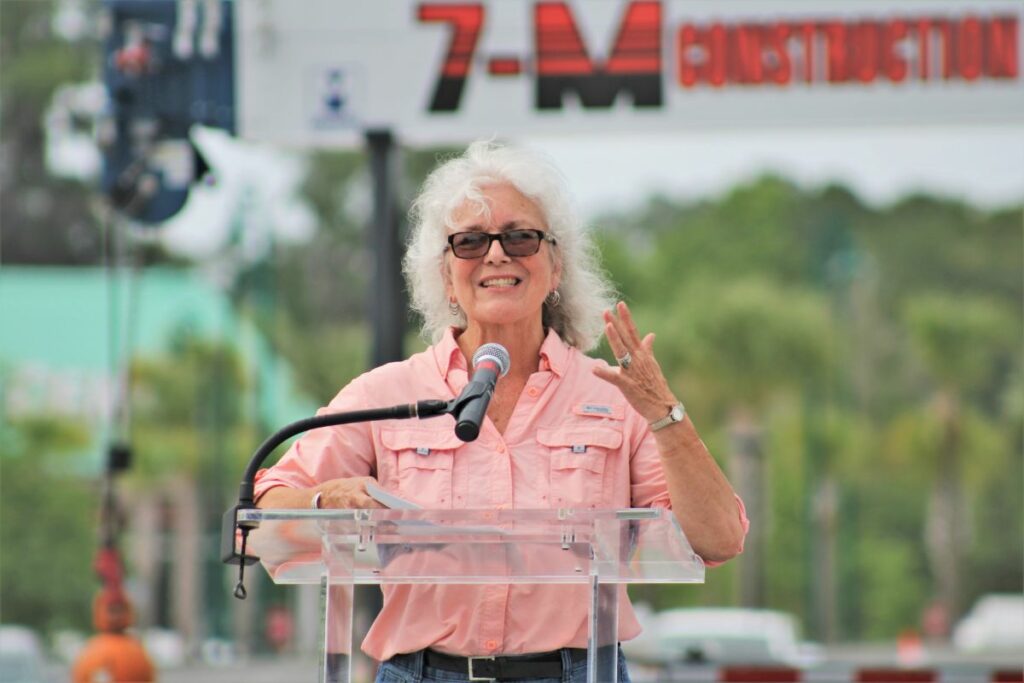 Alachua County's then-Chair Marihelen Wheeler said the new sports complex at Celebration Pointe will bring an economic boost to the community.