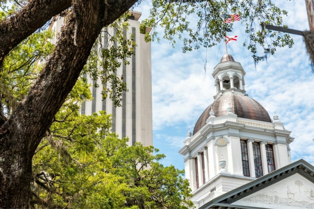 Florida state capitol building in Tallahassee.