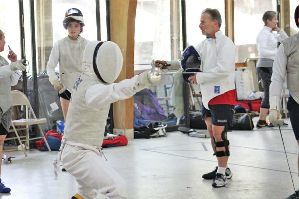 28 students showed up at O'Leno State Park to spar and practice