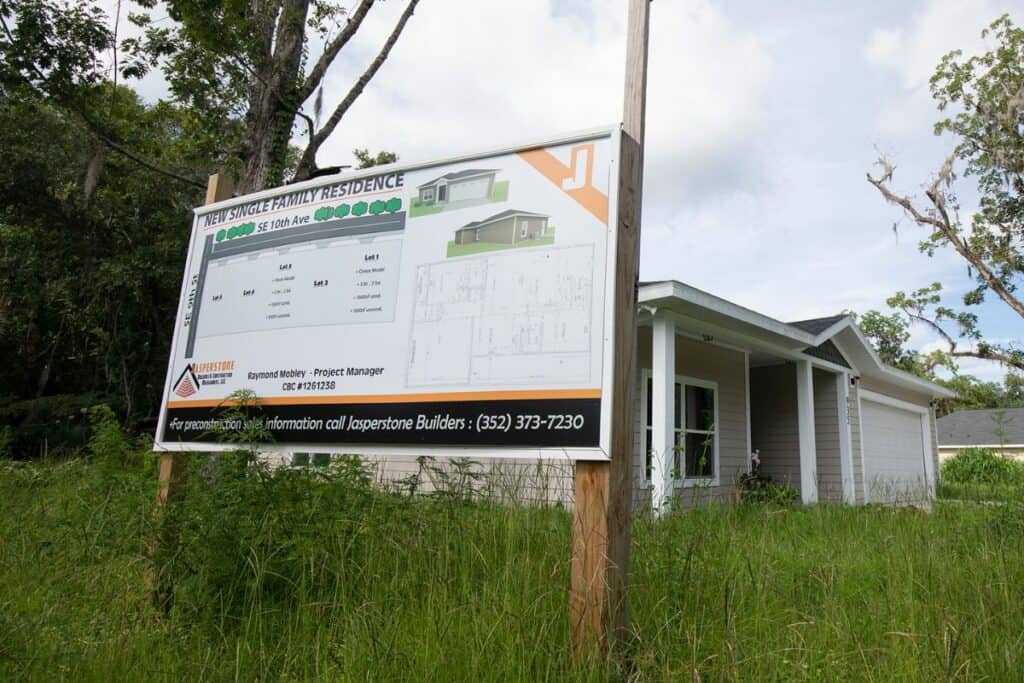 A new single-family home in the Springhill neighborhood of Gainesville.