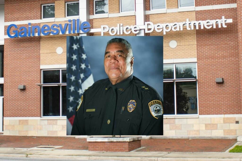 GPD Chief Lonnie Scott with GPD building