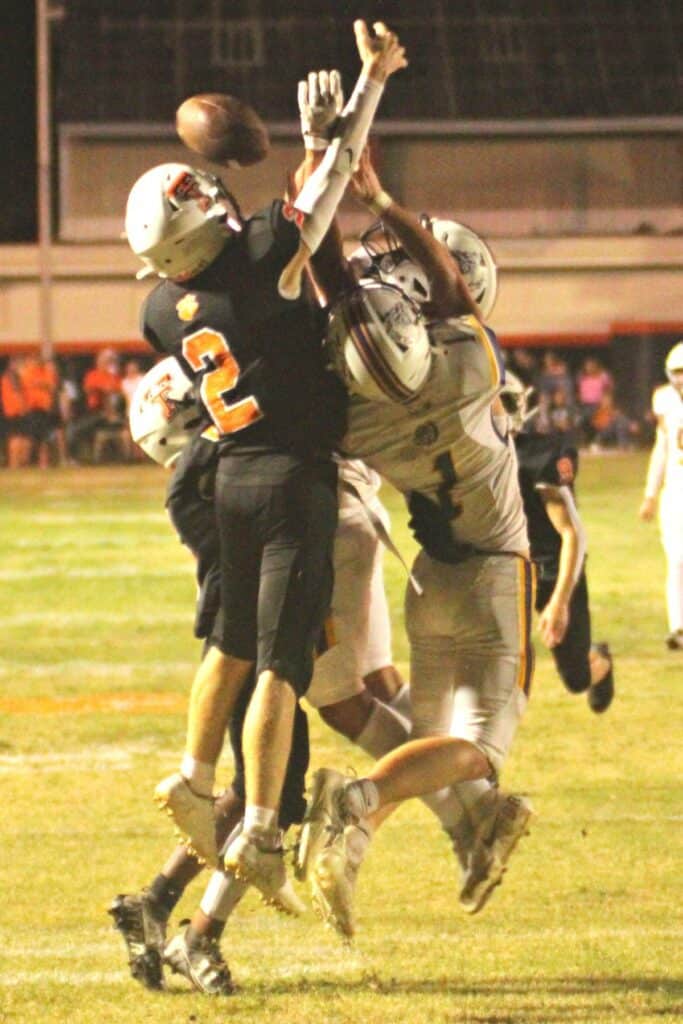 Bell pass broken up in end zone before halftime