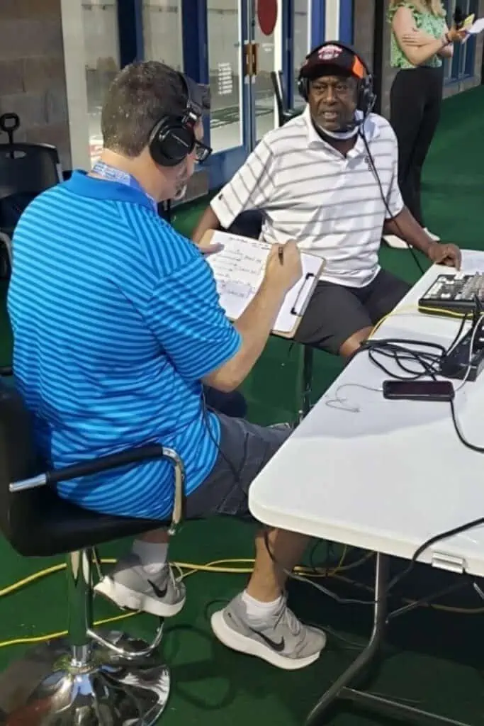 Mike Ridaught and Gary Matthews Sr. at Cal Ripken World Series 2021