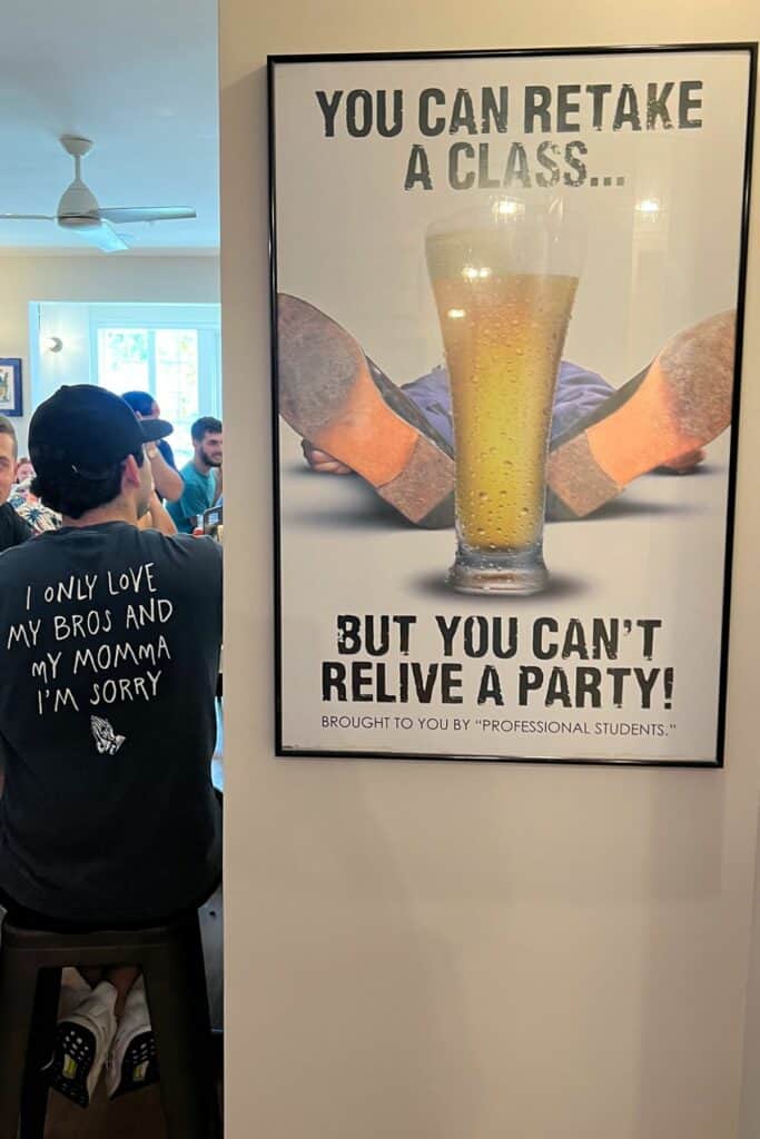 Sign inside The Swamp