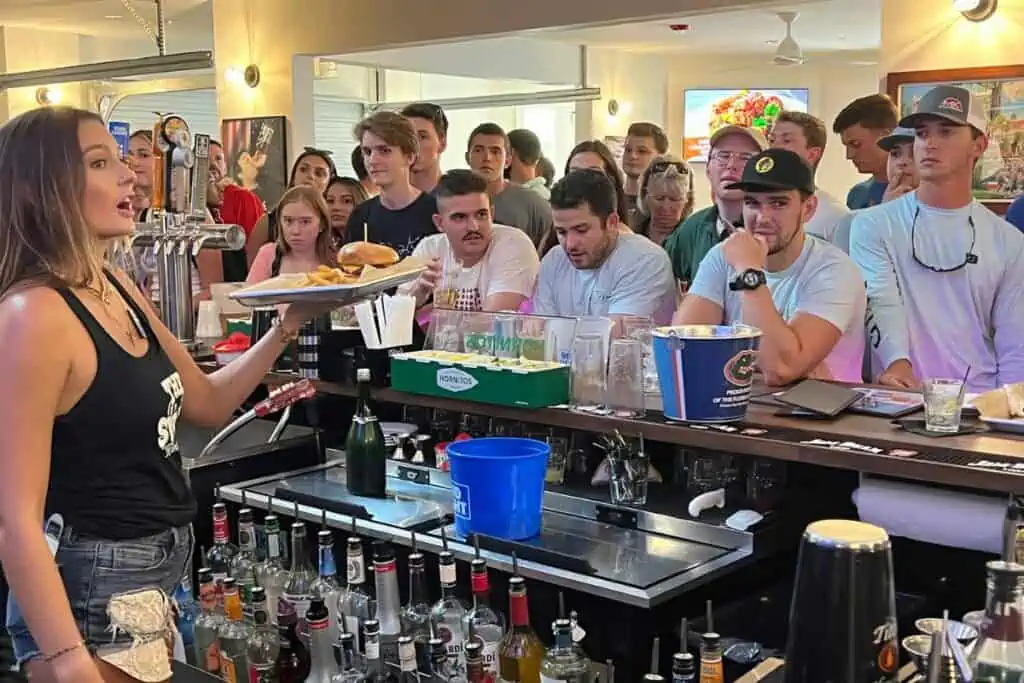 The Swamp customers at the bar