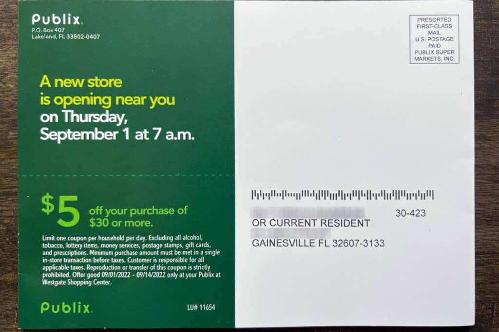Westgate Publix mailers for new store