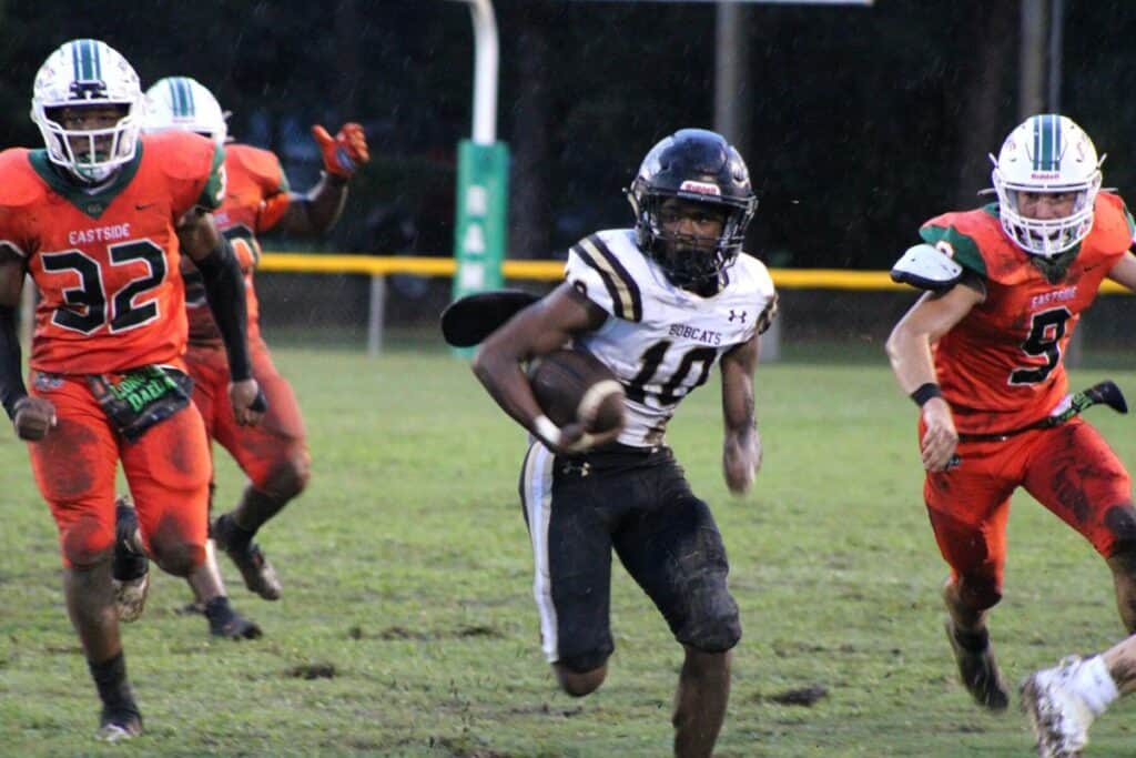 Buchholz's Quinton Cutler with a run against Eastside before the game was postponed due to weather.