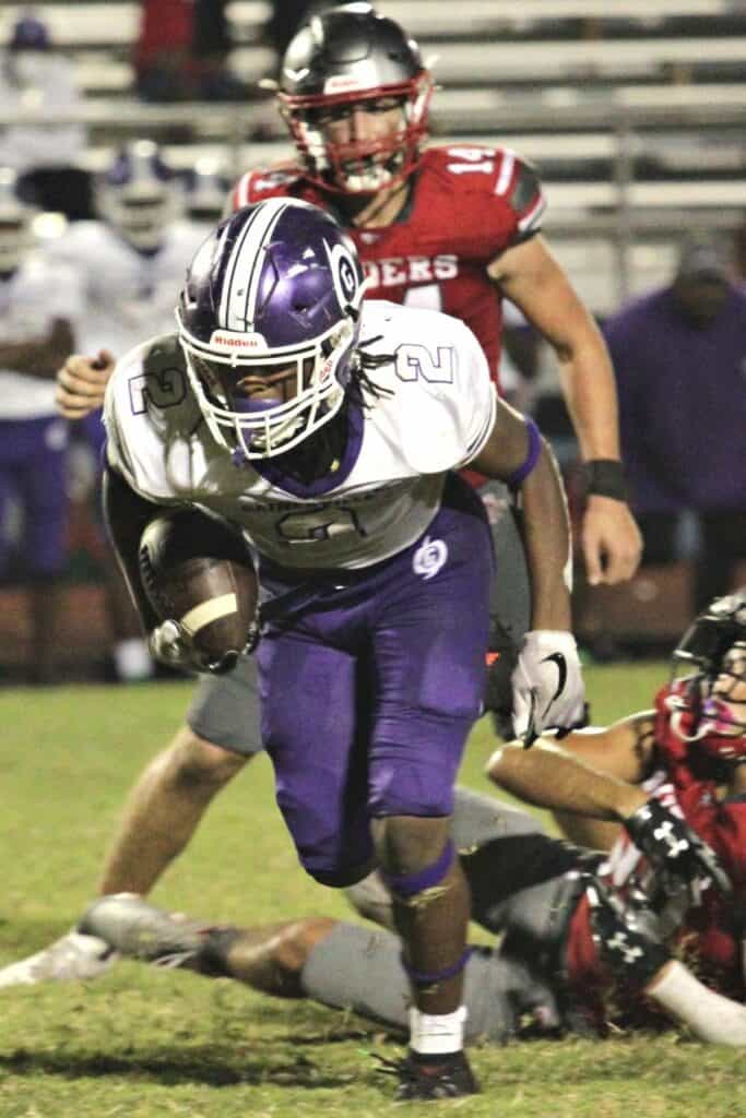 Gainesville's Caleb Young breaks free for a fourth quarter touchdown.