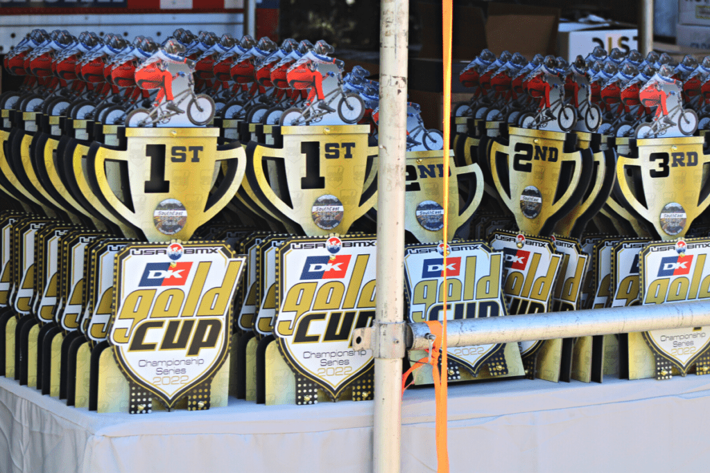 USABMX Southeast Region Gold Cup Championships plaques.
