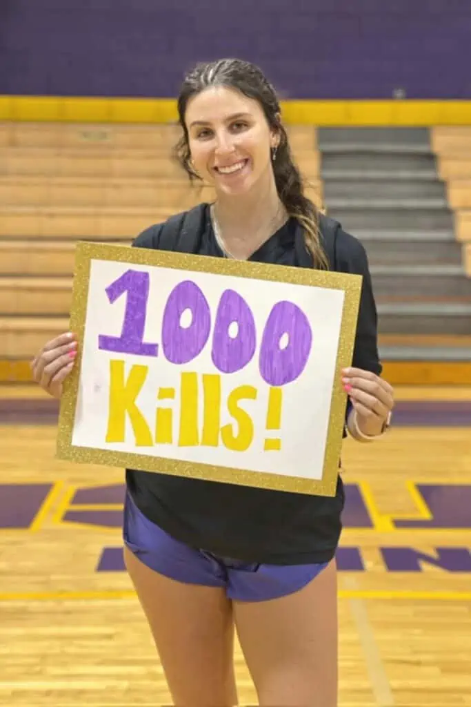 Union County senior outside hitter Jaycee Davis recently surpassed 1,000 kills in her high school career.