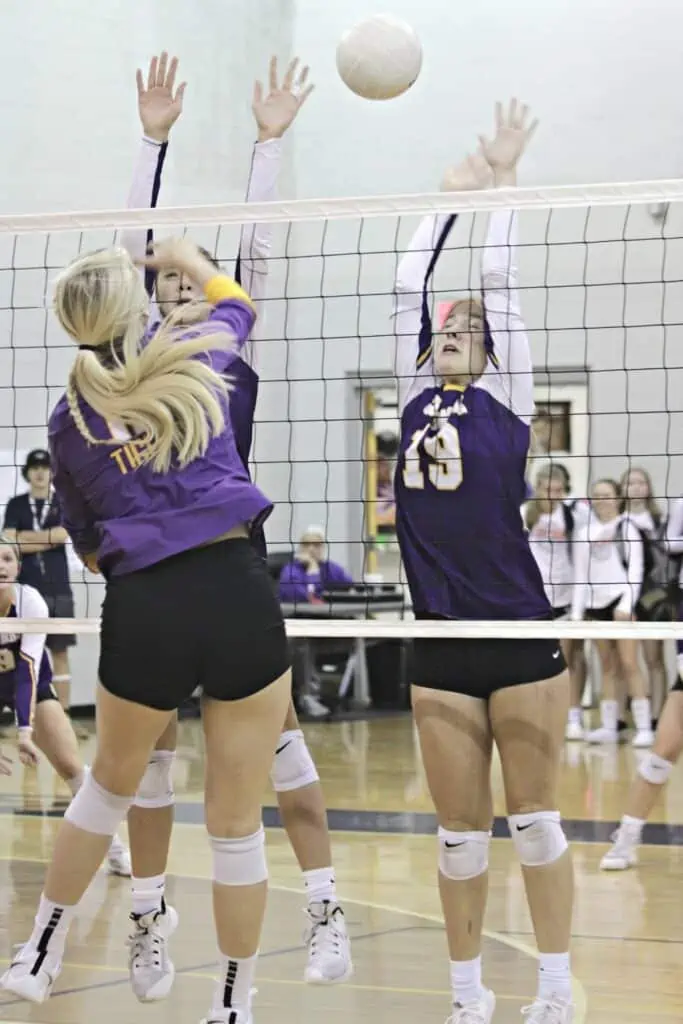 Union County's Emily Wilson with a hit against Columbia