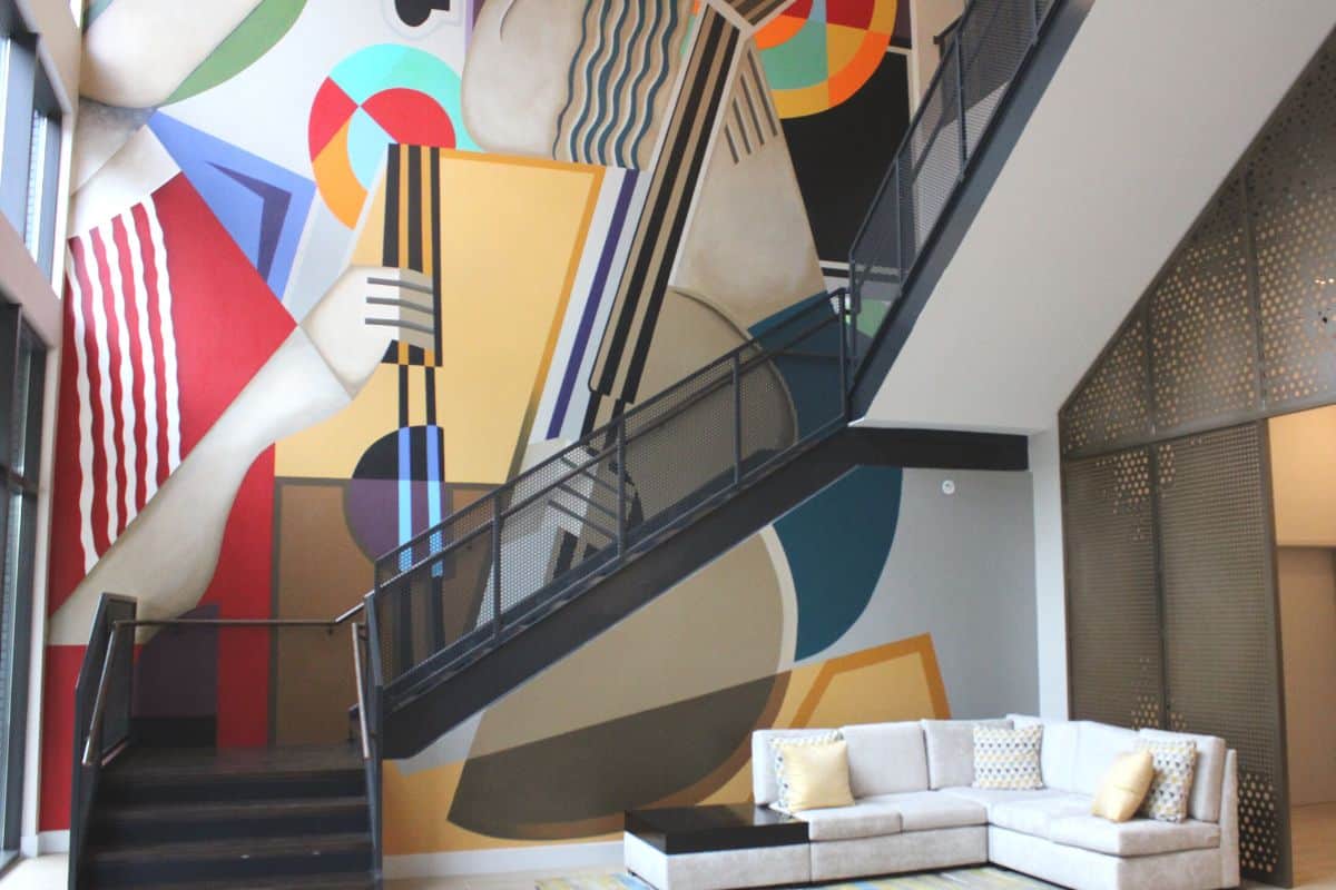 Wall mural at Hyatt Place Downtown Gainesville