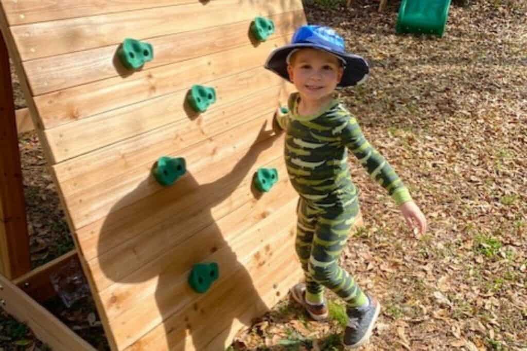 A Gainesville boy named Kolby battling cancer received a playset from State Farm and the Roc Solid Foundation. (Courtesy State Farm)