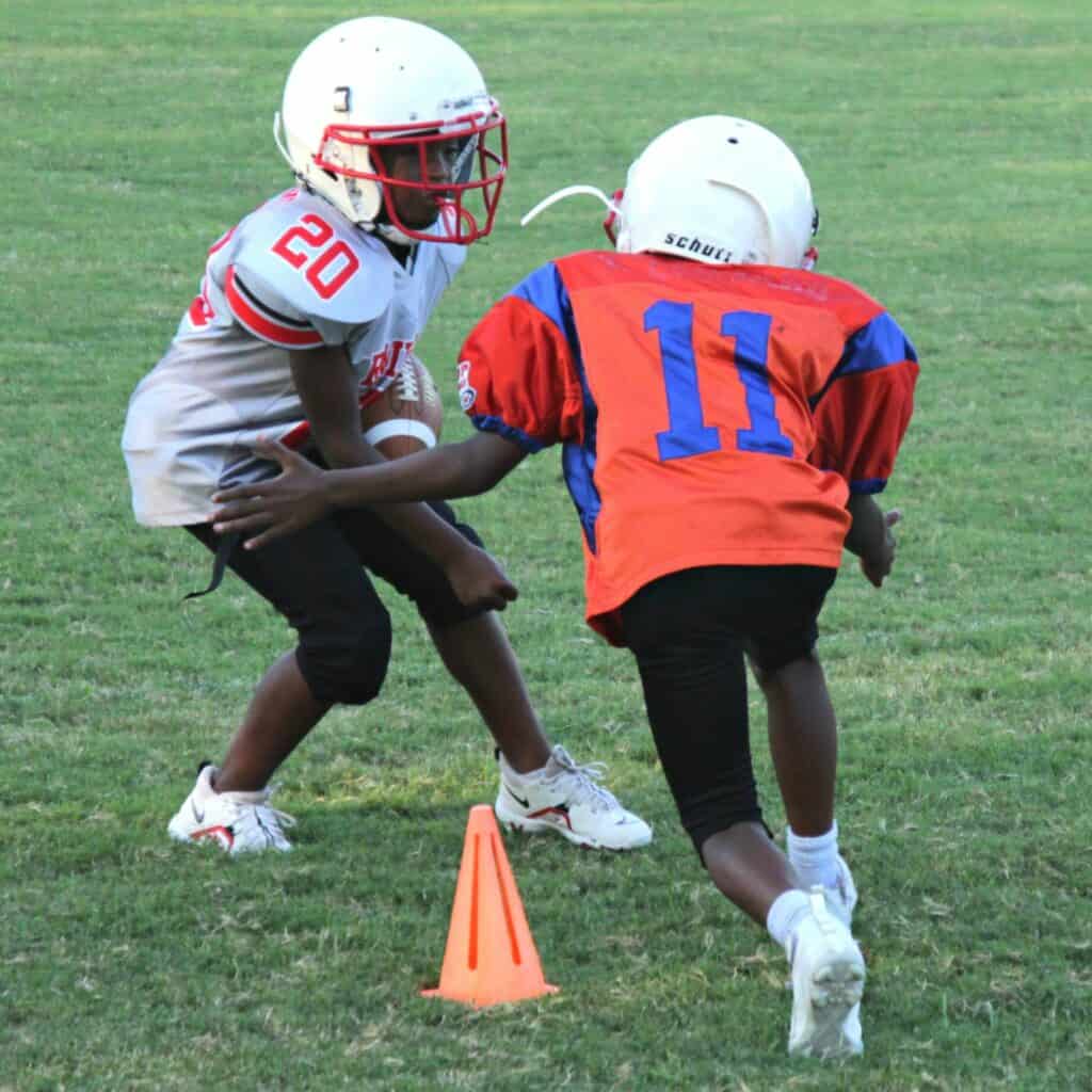 Alachua Raiders in tackle drills.