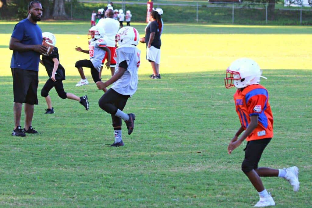 Alachua Raiders warming up before practice