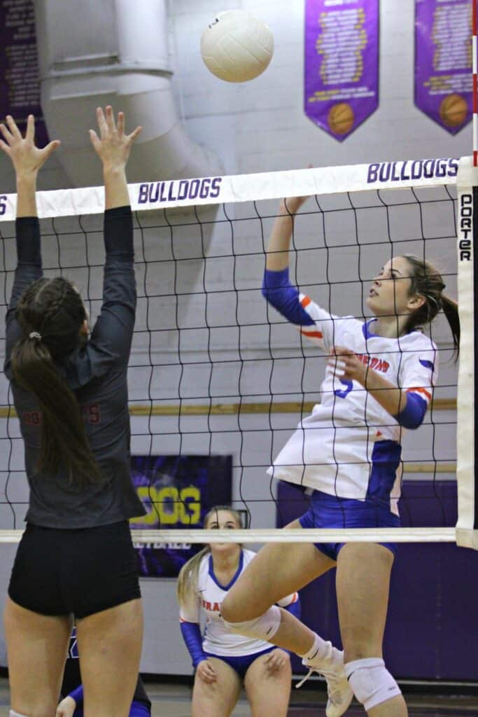 Branford's Kennedy Walker with a hit against Lafayette on Tuesday.