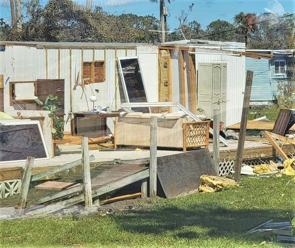 Debris left behind from a home.