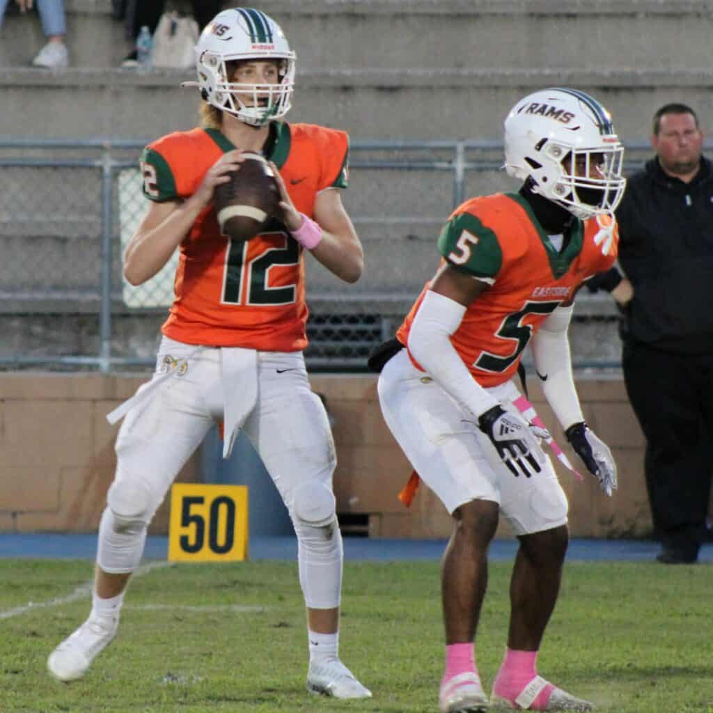 Eastside's Holden Johnson passed for 162 yards and two touchdowns on Friday.