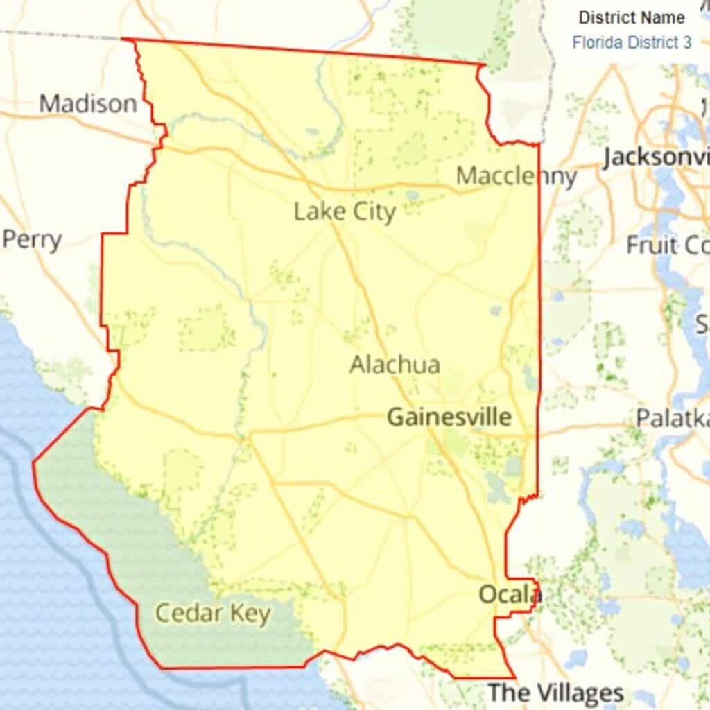 Florida's 3rd Congressional District 2022 map