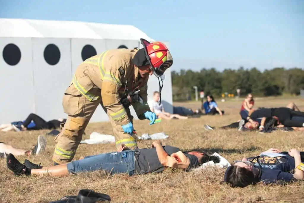 GNV Regional Airport conducted a simulated emergency drill on Tuesday.