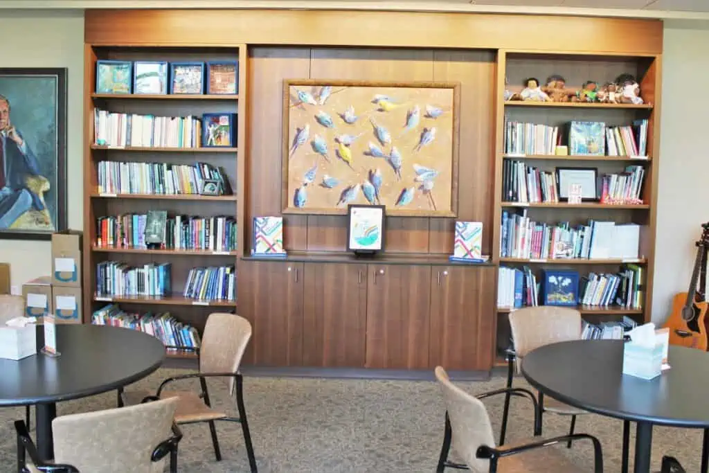 Lobby of UF's Arts in Medicine program.