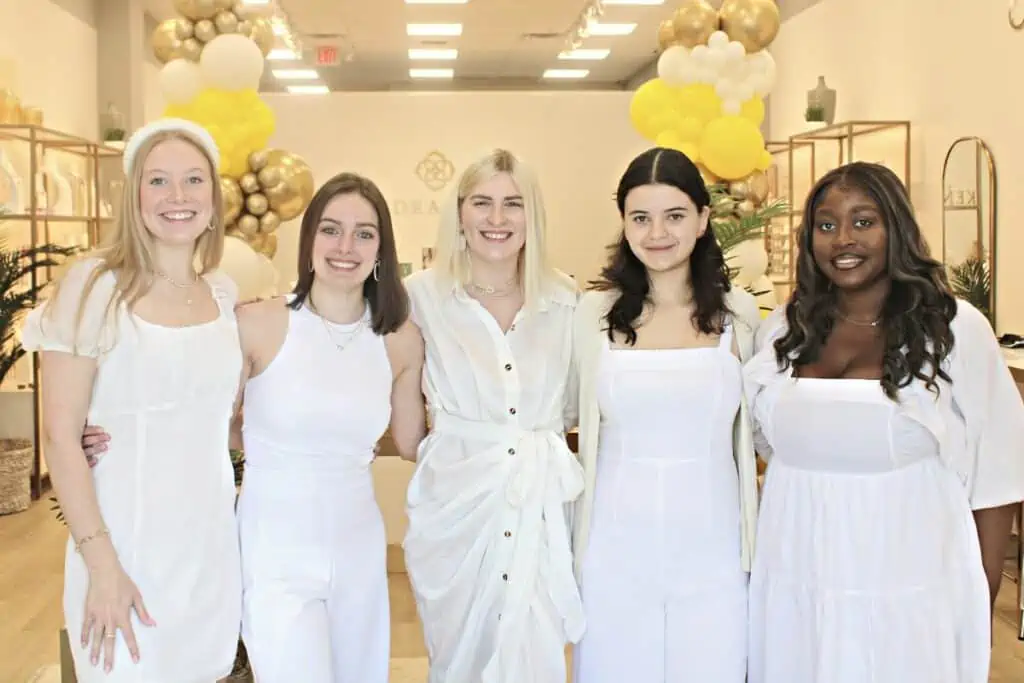 Staff at the new Kendra Scott pop-up store located at Butler Town Center in Gainesville.