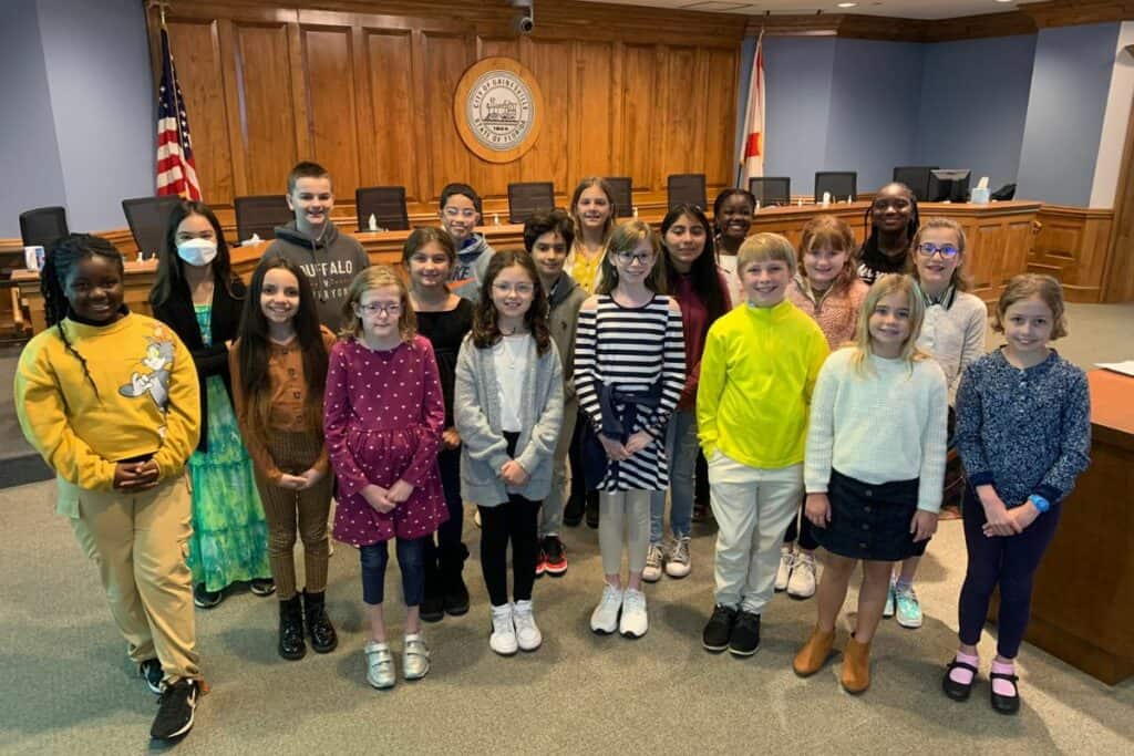 Students on City of Gainesville tour.