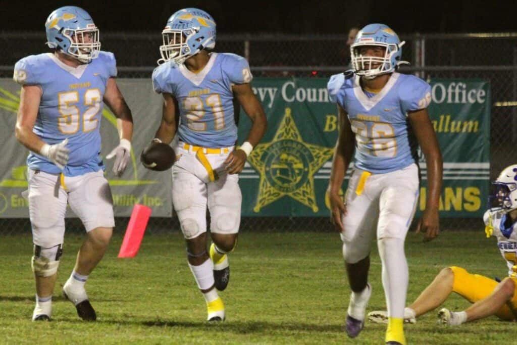 Chiefland's Jonathan Adams recovered a Newberry fumble in the end zone for a first quarter touchdown on Friday.