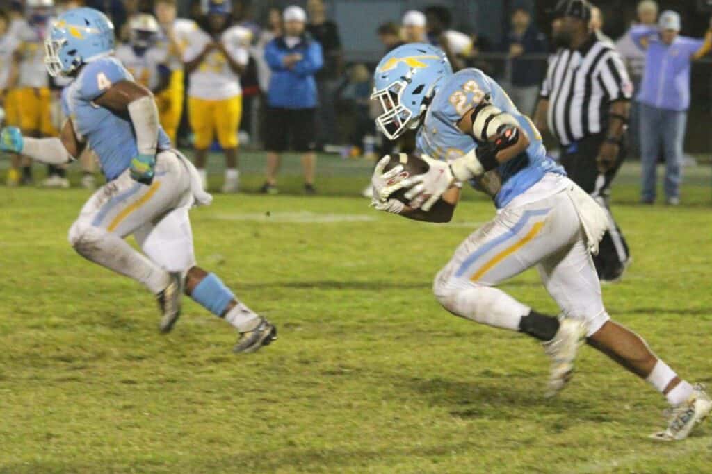 Chiefland's Paul Davis intercepted this Newberry pass in the second quarter on Friday.