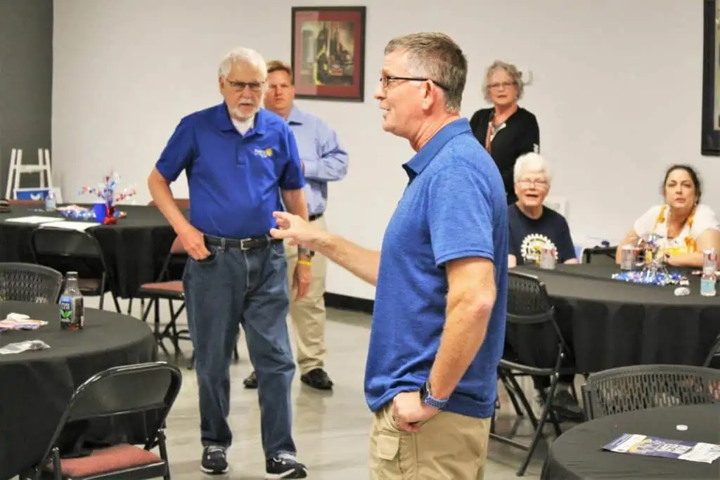Ed Book announces his victory at an election watch party.