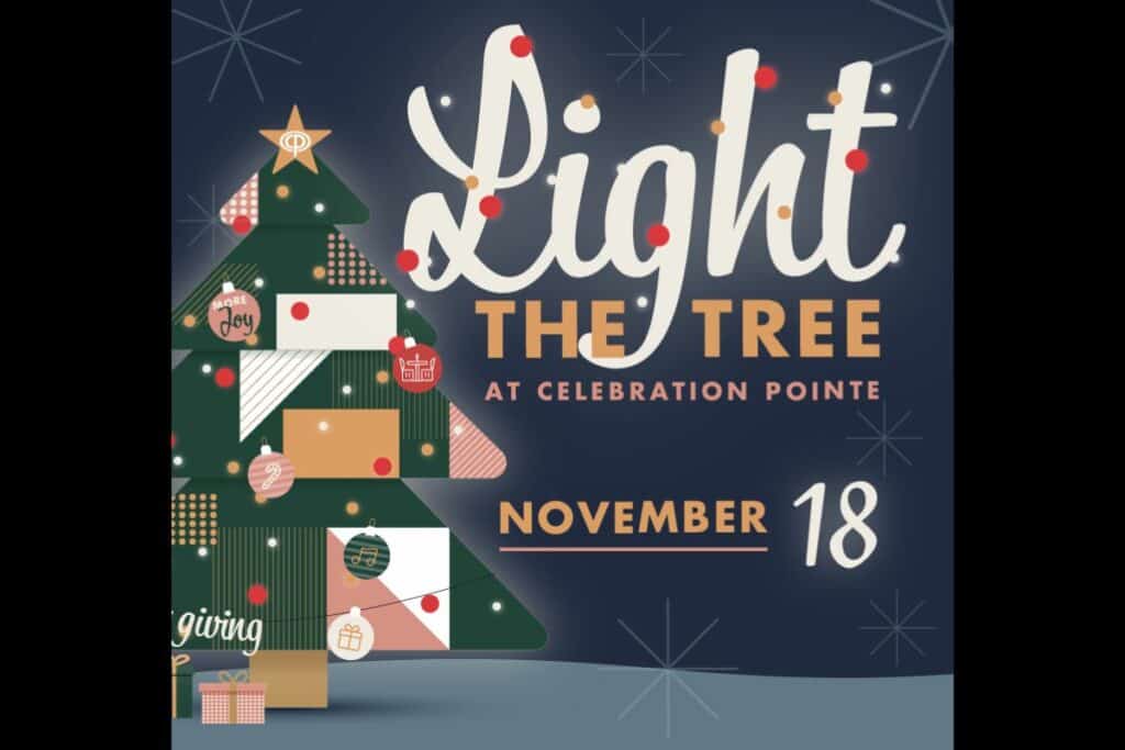 Light the Tree at Celebration Pointe on Friday