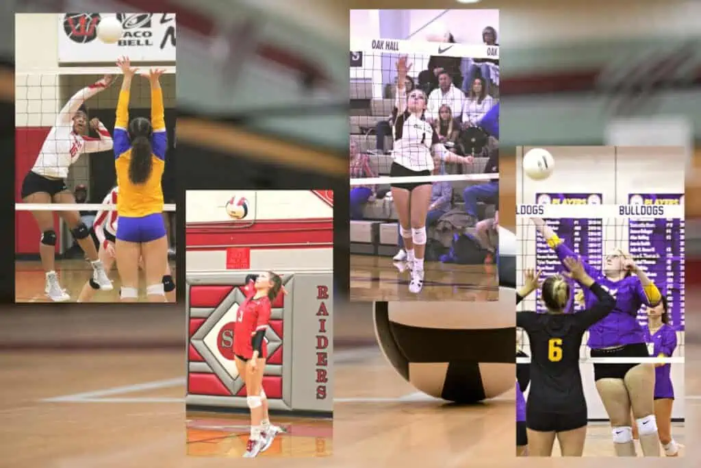 Volleyball playoff collage